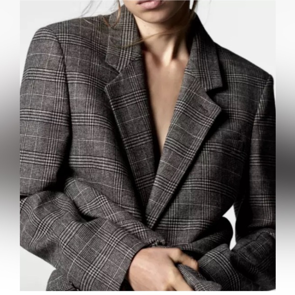 Oversized plaid blazer - Picture 2 of 5